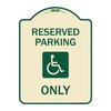Signmission W/ NY Compliance Reserved Parking W/ Access Icon Heavy-Gauge Aluminum Sign, 24" x 18", TG-1824-22698 A-DES-TG-1824-22698